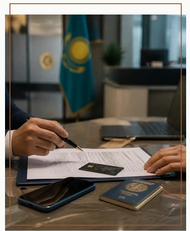 Открытие счета и банковской карты в Казахстане в Новотроицке